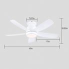 Recessed Remote Control Ceiling Fan Light 41" - WhiteBlushlighting