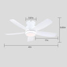 Recessed Remote Control Ceiling Fan Light 41" - Blushlighting