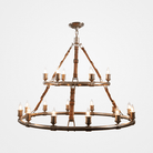 Redford Leather Round Chandelier - 61"Blushlighting