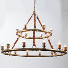 Redford Leather Round Chandelier - 61"Blushlighting