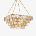 Regal Chain Chandelier - ∅ 36" x H 18"Gold & AmberBlushlighting