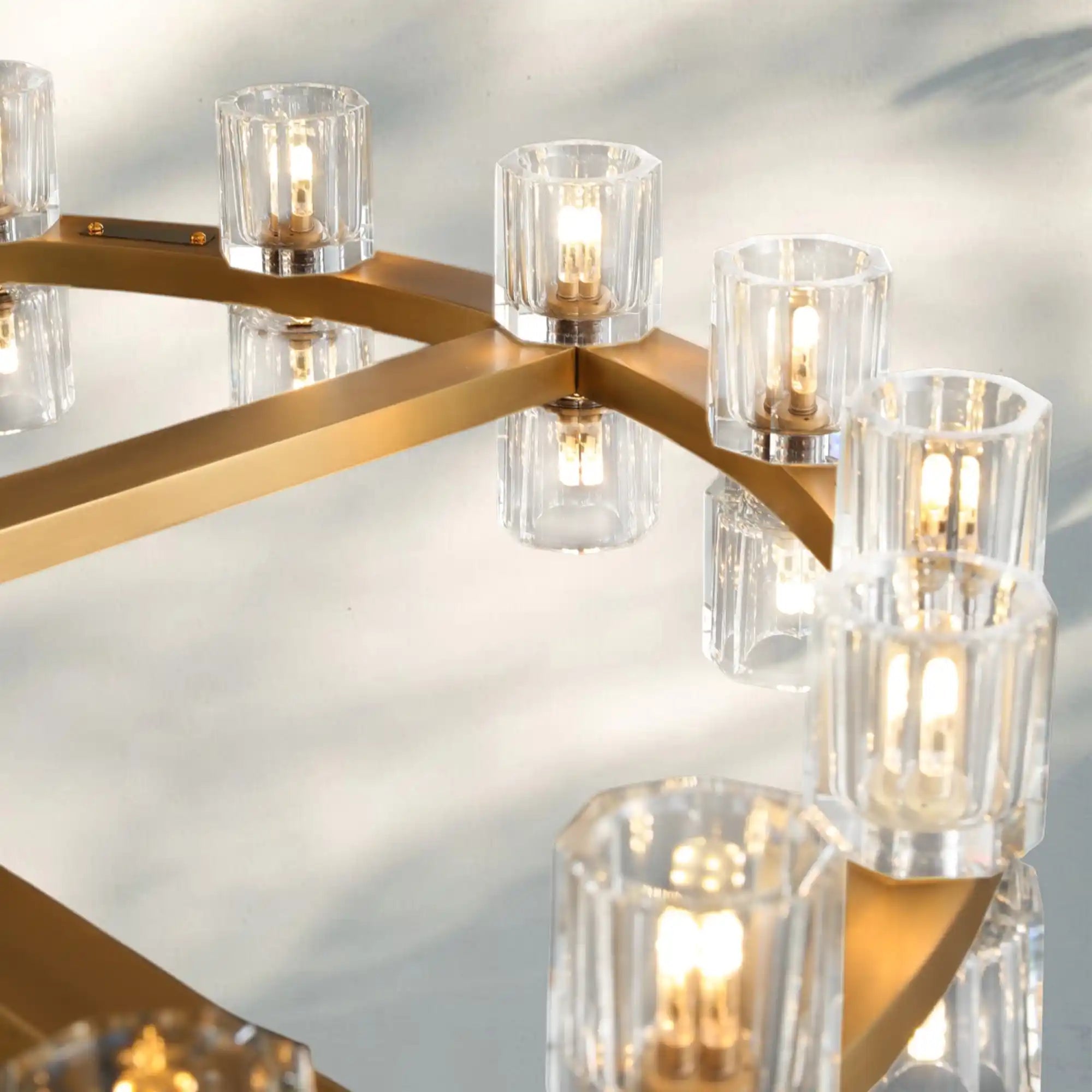 Reger Crystal 2-Tier Round Chandelier 60" for Living Room-Blushlighting-Blushlighting