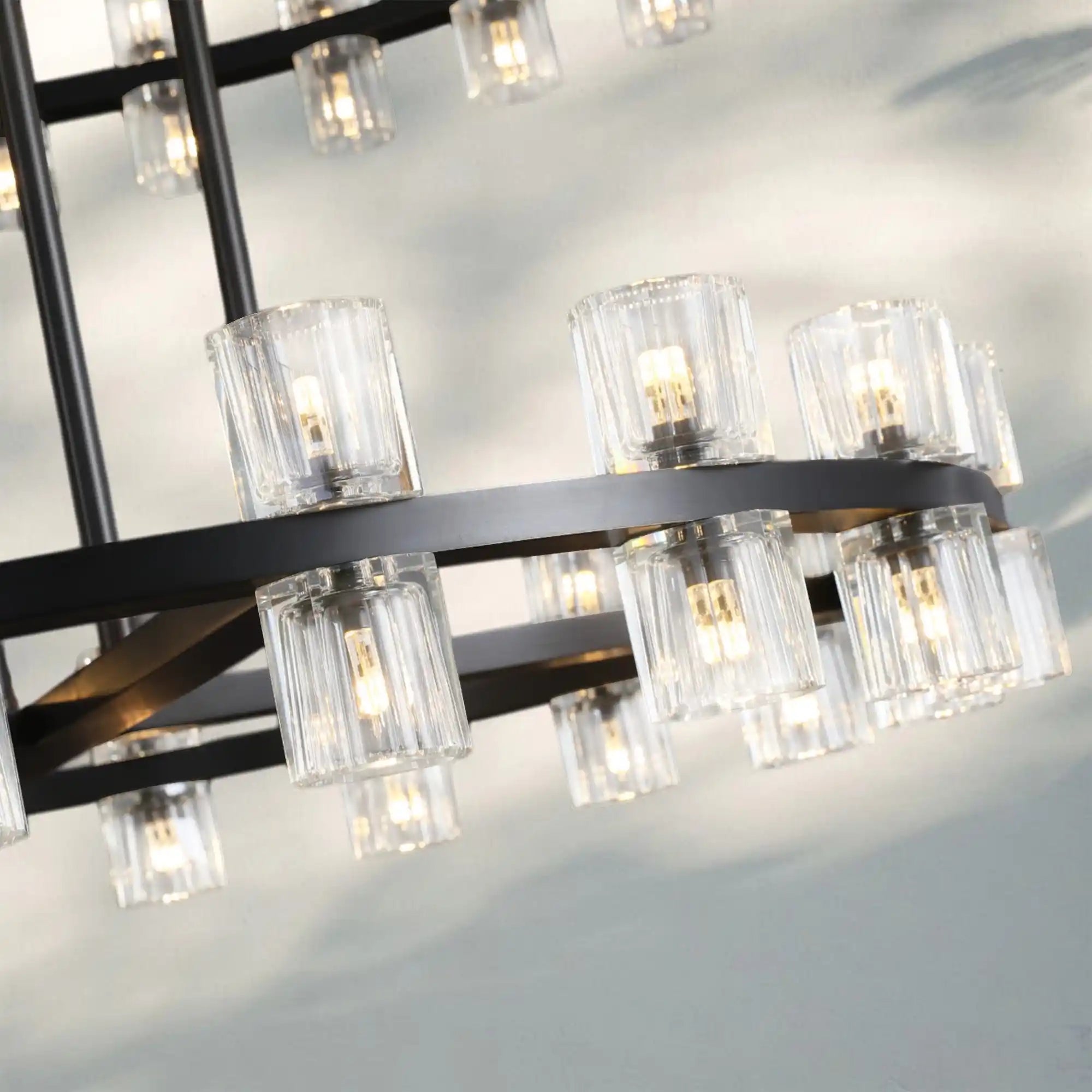 Reger Round Chandelier 36" 48" 60" for Dining Room-chandelier for bedroom,chandelier for dining room,chandelier for stairways,chandelier for foyer,chandelier for bathrooms,chandelier for living room-Blushlighting-Blushlighting