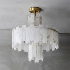 Regina Alabaster Round Chandelier-Blushlighting