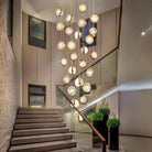 Reina Crystal Long Chandelier - 26 Lights: 27.56" D x 196.85" HBlushlighting