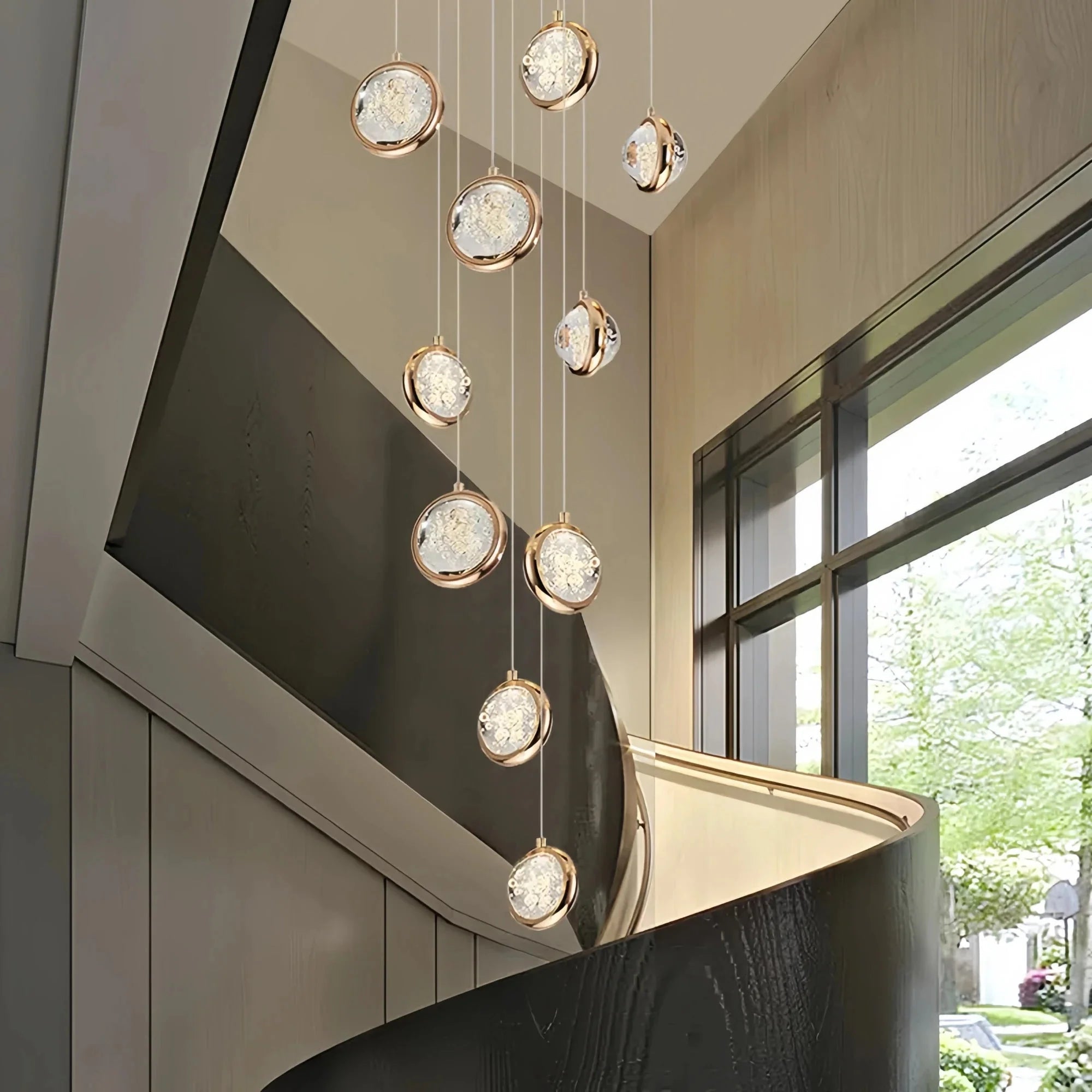 Reina Crystal Long Chandelier - 21 Lights: 23.62" D x 137.8" HBlushlighting