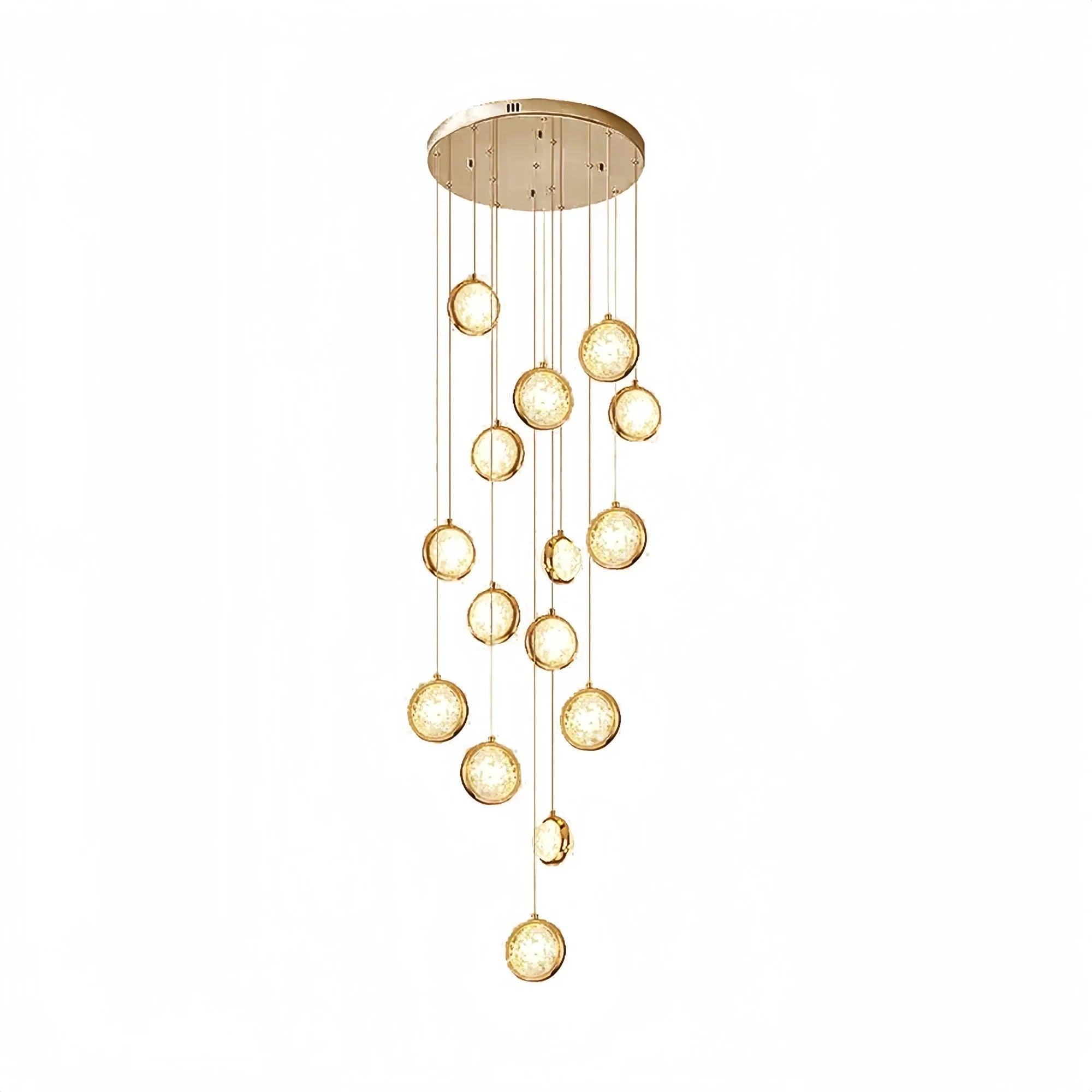 Reina Crystal Long Chandelier - 16 Lights: 23.62" D x 118.1" HBlushlighting