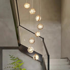 Reina Crystal Long Chandelier - 8 Lights 15.75" D x 78.74" HBlushlighting