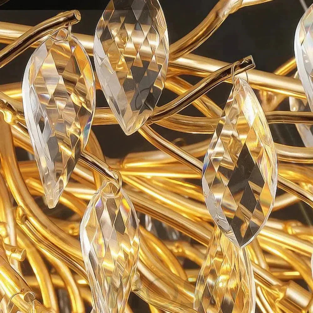 Renata Polyhedral Crystal Branch Chandelier-Branch chandelier-Blushlighting