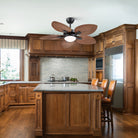 Retro Banana Leaf Shaped Blade Ceiling Fan Lamp 44" - Blushlighting