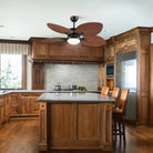 Retro Banana Leaf Shaped Blade Ceiling Fan Lamp 52" - Blushlighting