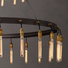 Retro - Inspired Metal Pendant Light Chandelier for Living Room/Bedroom/Staircase/Villa - D39.4"*H47.2"BronzeWarm LightBlushlighting
