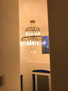 Retro - Inspired Metal Pendant Light Chandelier for Living Room/Bedroom/Staircase/Villa - D39.4"*H47.2"BronzeWarm LightBlushlighting