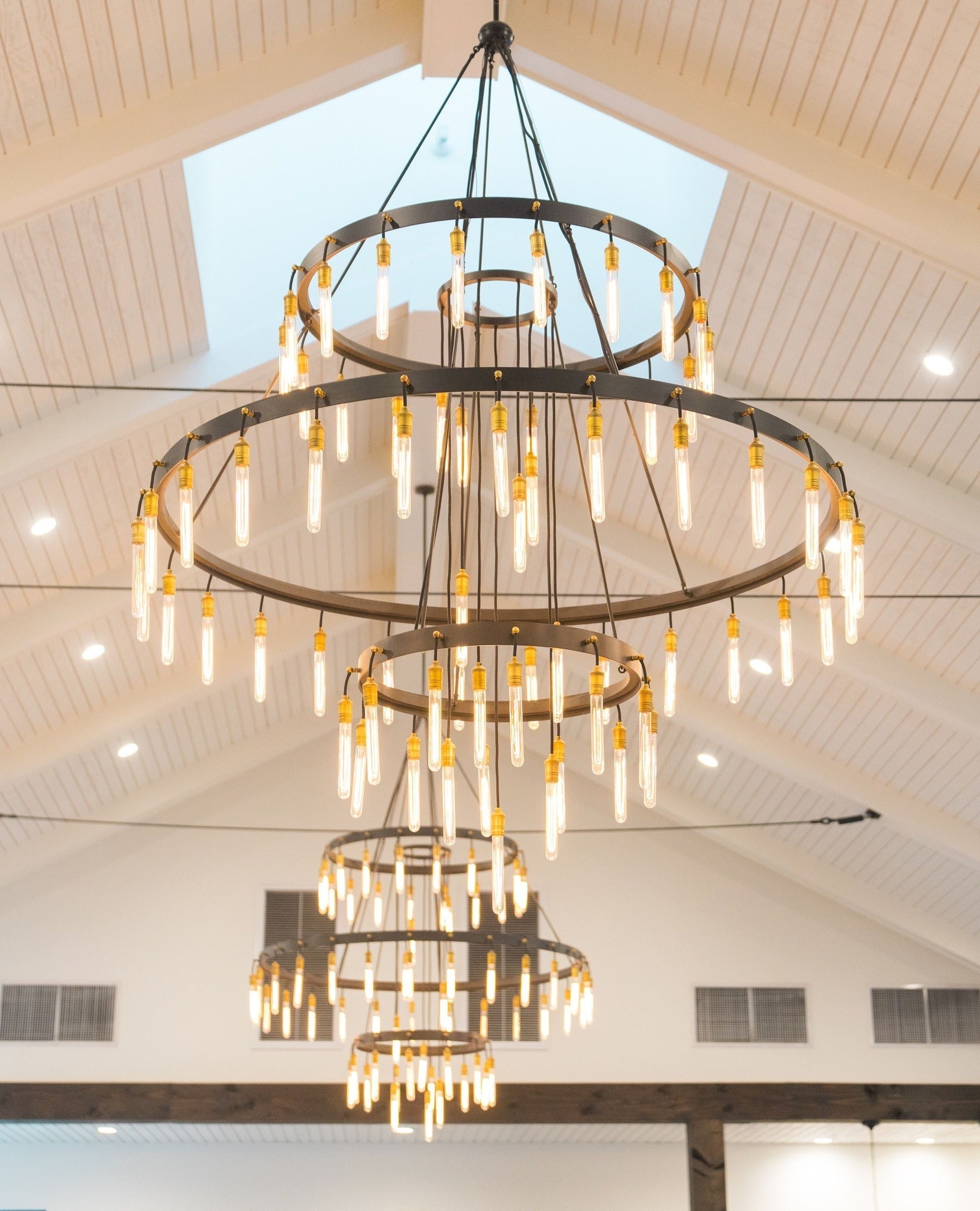 Retro - Inspired Metal Pendant Light Chandelier for Living Room/Bedroom/Staircase/Villa - D39.4"*H47.2"BlackWarm LightBlushlighting