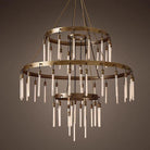 Retro - Inspired Metal Pendant Light Chandelier for Living Room/Bedroom/Staircase/Villa - D39.4"*H47.2"BronzeWarm LightBlushlighting