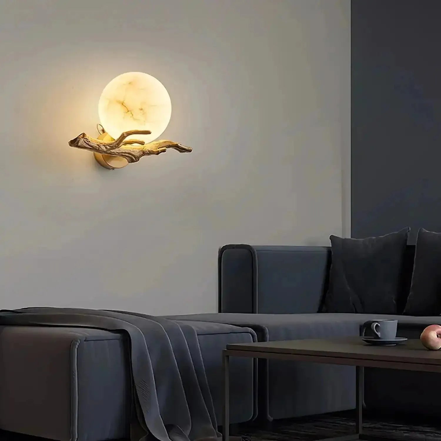 Retro Twigs Alabaster Wall Lamp - Dia 11.8″(30cm) x H 7.9″(20cm)Blushlighting