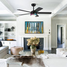 RGB Modern Black Ceiling Fan Light - Blushlighting