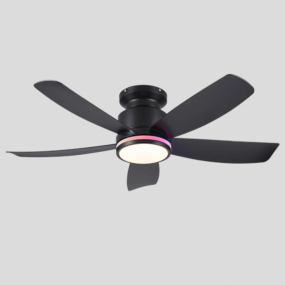 RGB Recessed remote control ceiling fan light 41" - Blushlighting