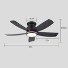 RGB Recessed remote control ceiling fan light 41" - Blushlighting
