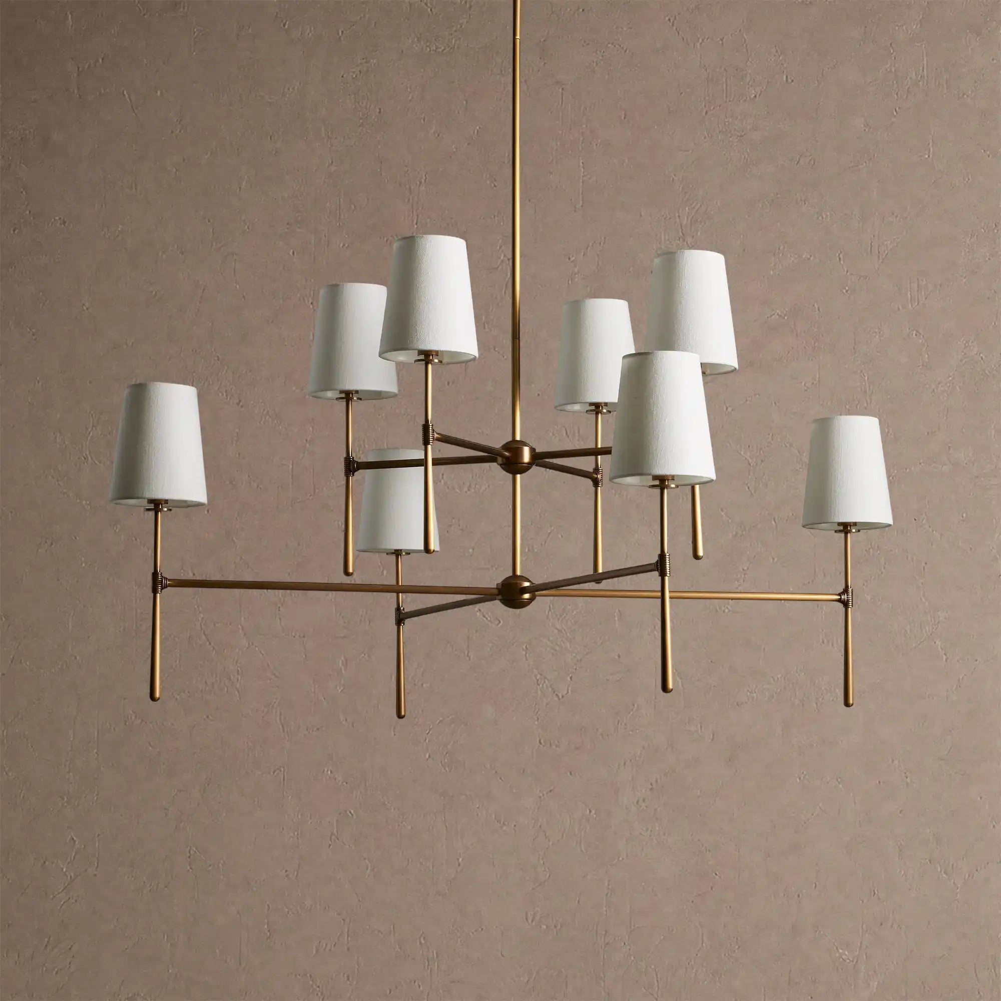 Rhodas 2-Tier Round Chandelier - 48''BlackBlushlighting