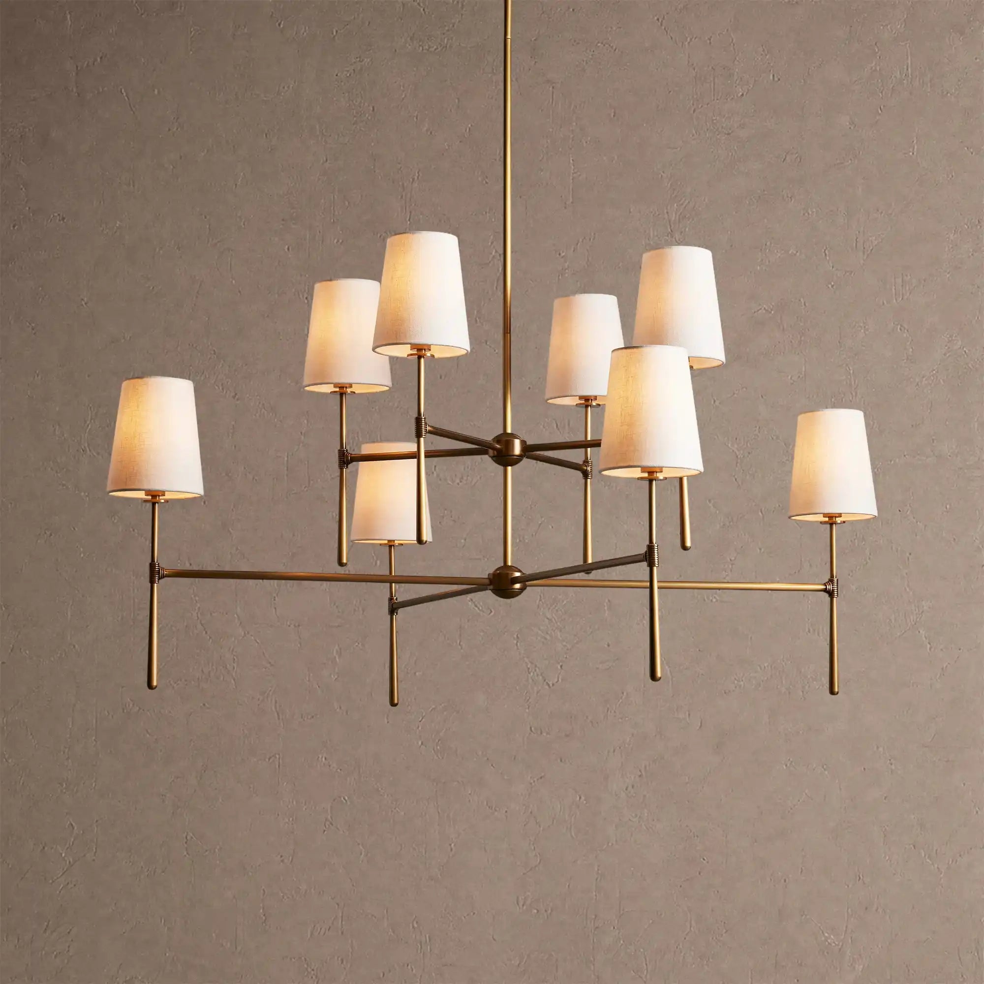 Rhodas 2-Tier Round Chandelier - 48''BlackBlushlighting