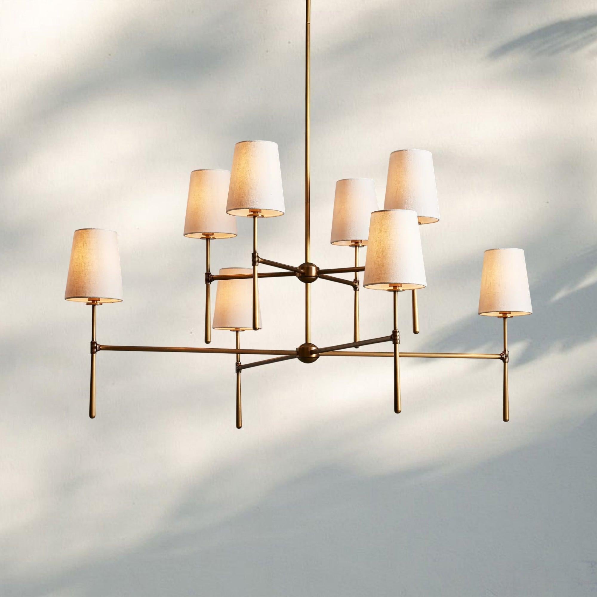 Rhodas 2 - Tier Round Chandelier - 48''BrassBlushlighting