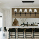 Rhodas Linear Chandelier - 6 - LightBlackBlushlighting