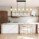 Rhodas Linear Chandelier - 6 - LightBlackBlushlighting
