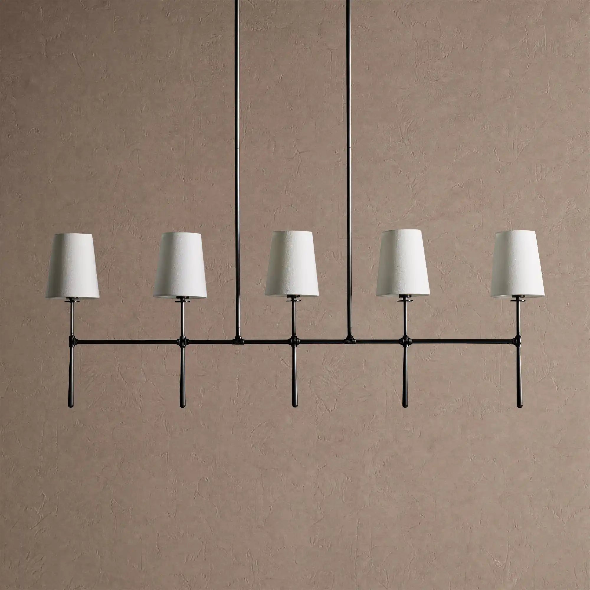 Rhodas Linear Chandelier - 5-LightBlackBlushlighting