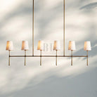 Rhodas Linear Chandelier-6-Light-Brass-