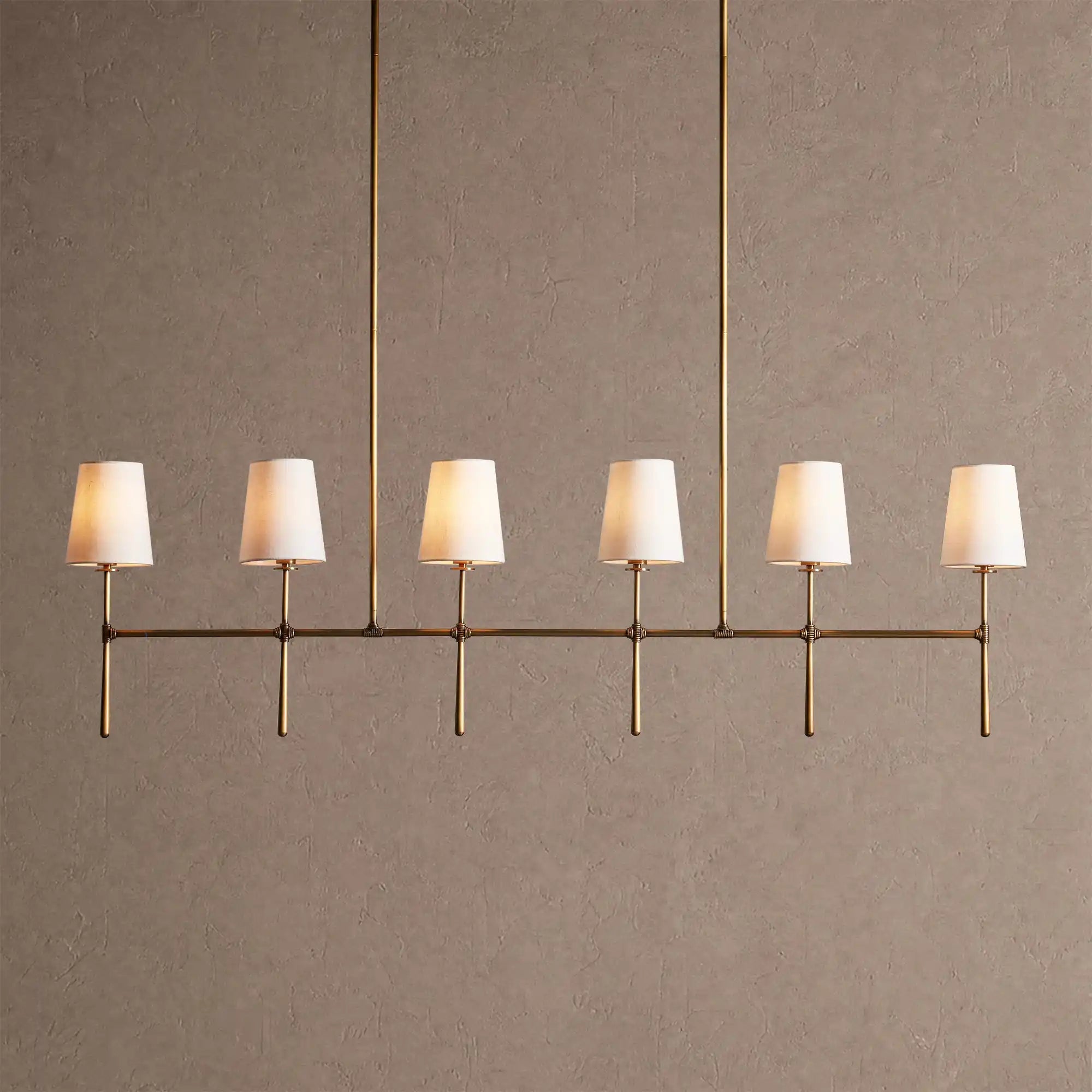Rhodas Linear Chandelier - 6-LightBrassBlushlighting
