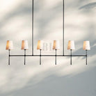Rhodas Linear Chandelier-6-Light-Black-