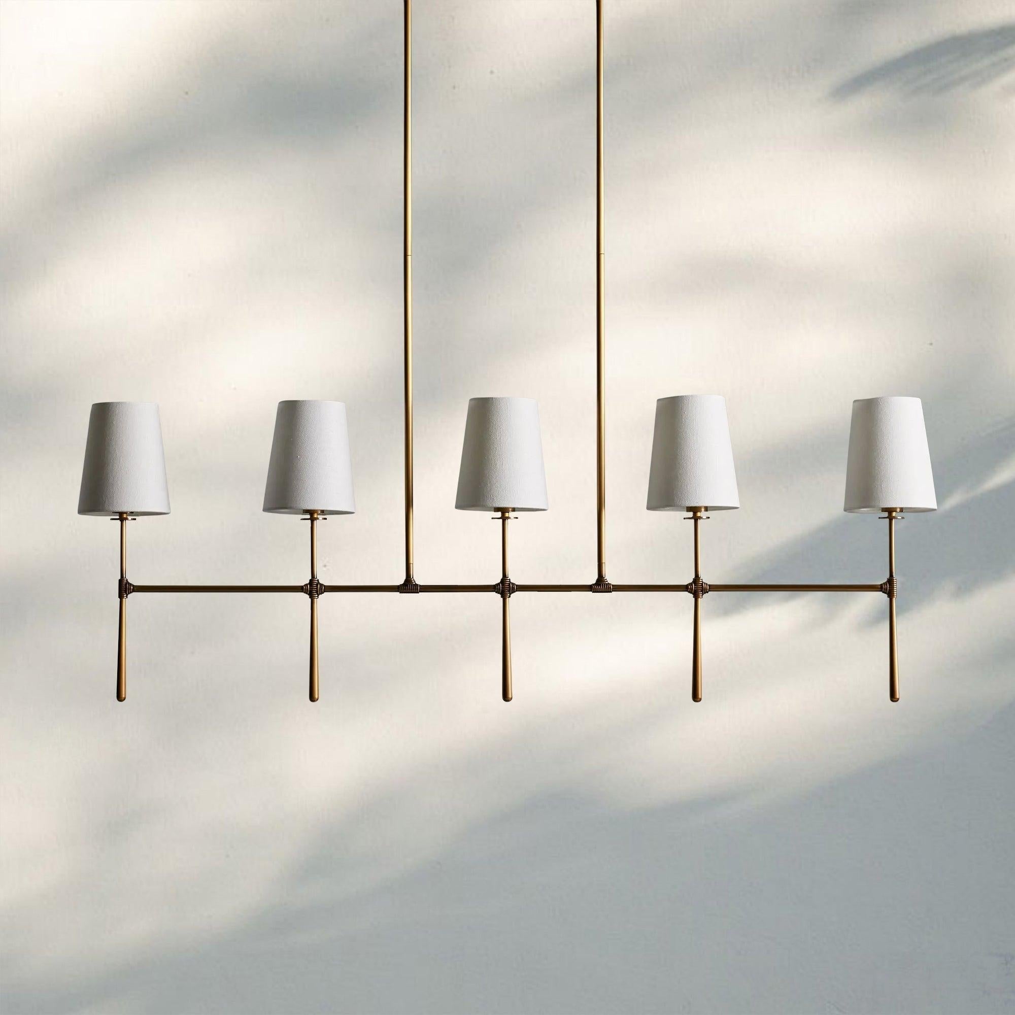 Rhodas Linear Chandelier - 6 - LightBlackBlushlighting