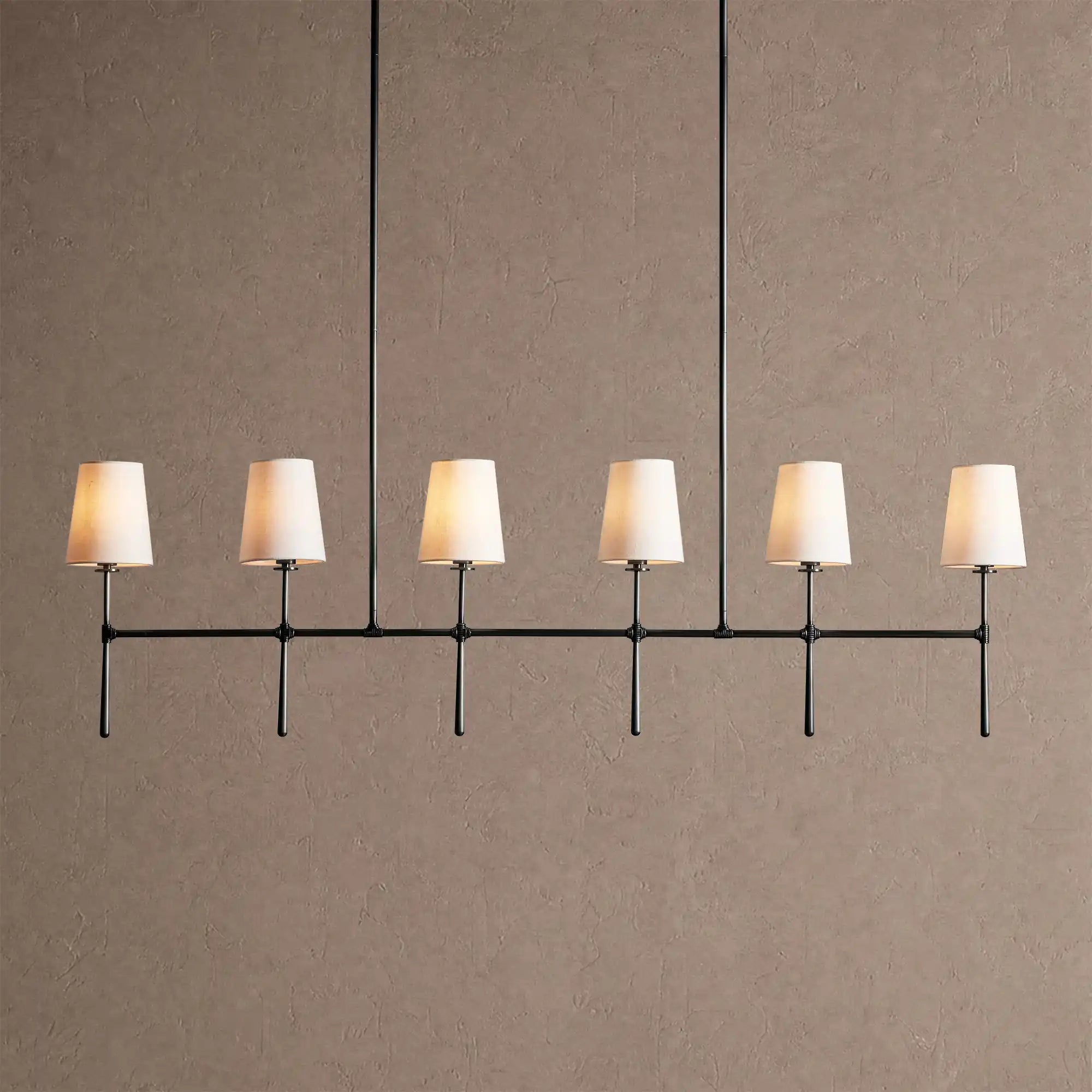 Rhodas Linear Chandelier - 6-LightBlackBlushlighting