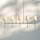 Rhodas Linear Chandelier-5-Light-Brass-