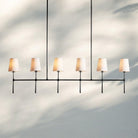 Rhodas Linear Chandelier-6-Light-Black-