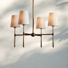 Rhodas Round Chandelier-4-Light-Brass-
