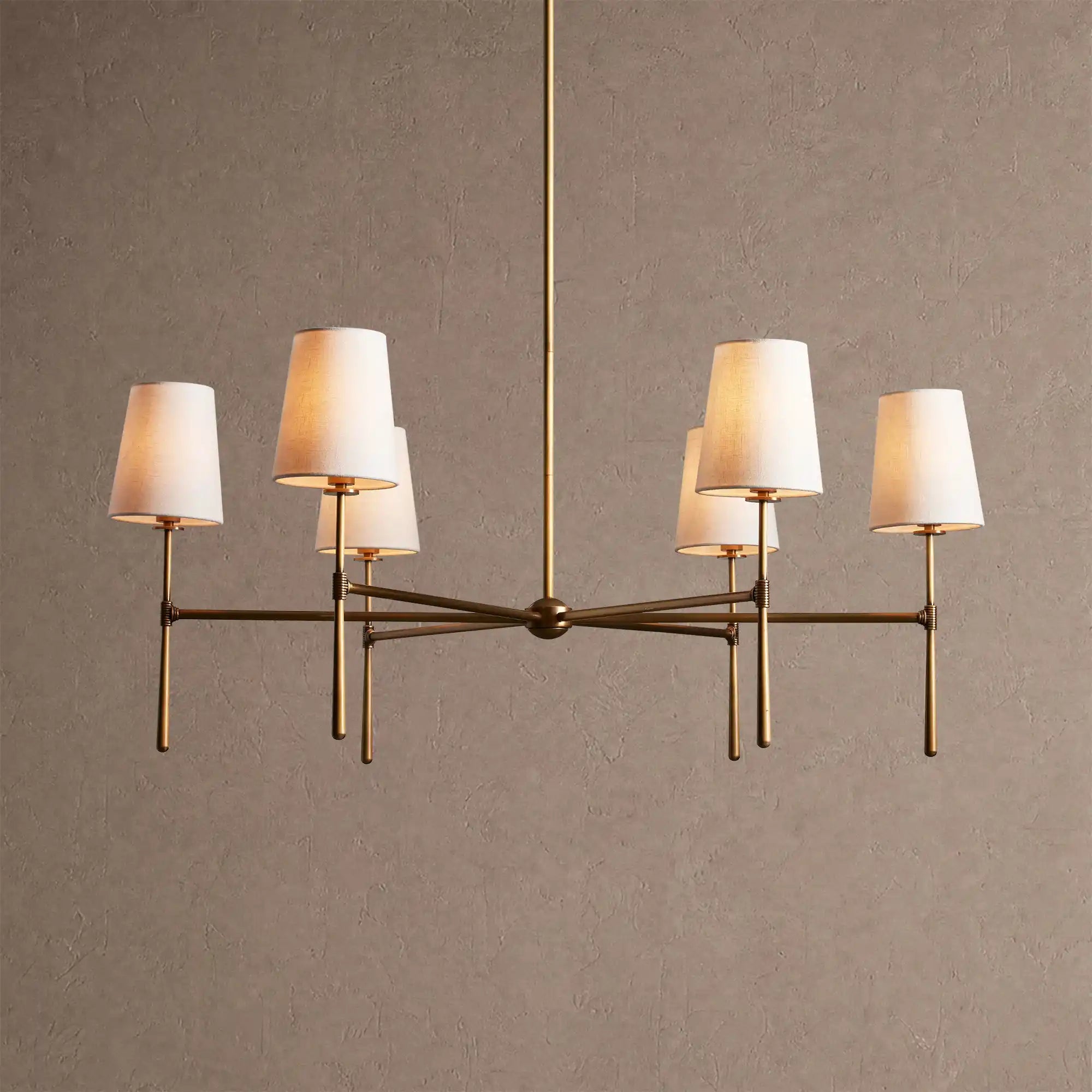 Rhodas Round Chandelier - 5-LightBrassBlushlighting
