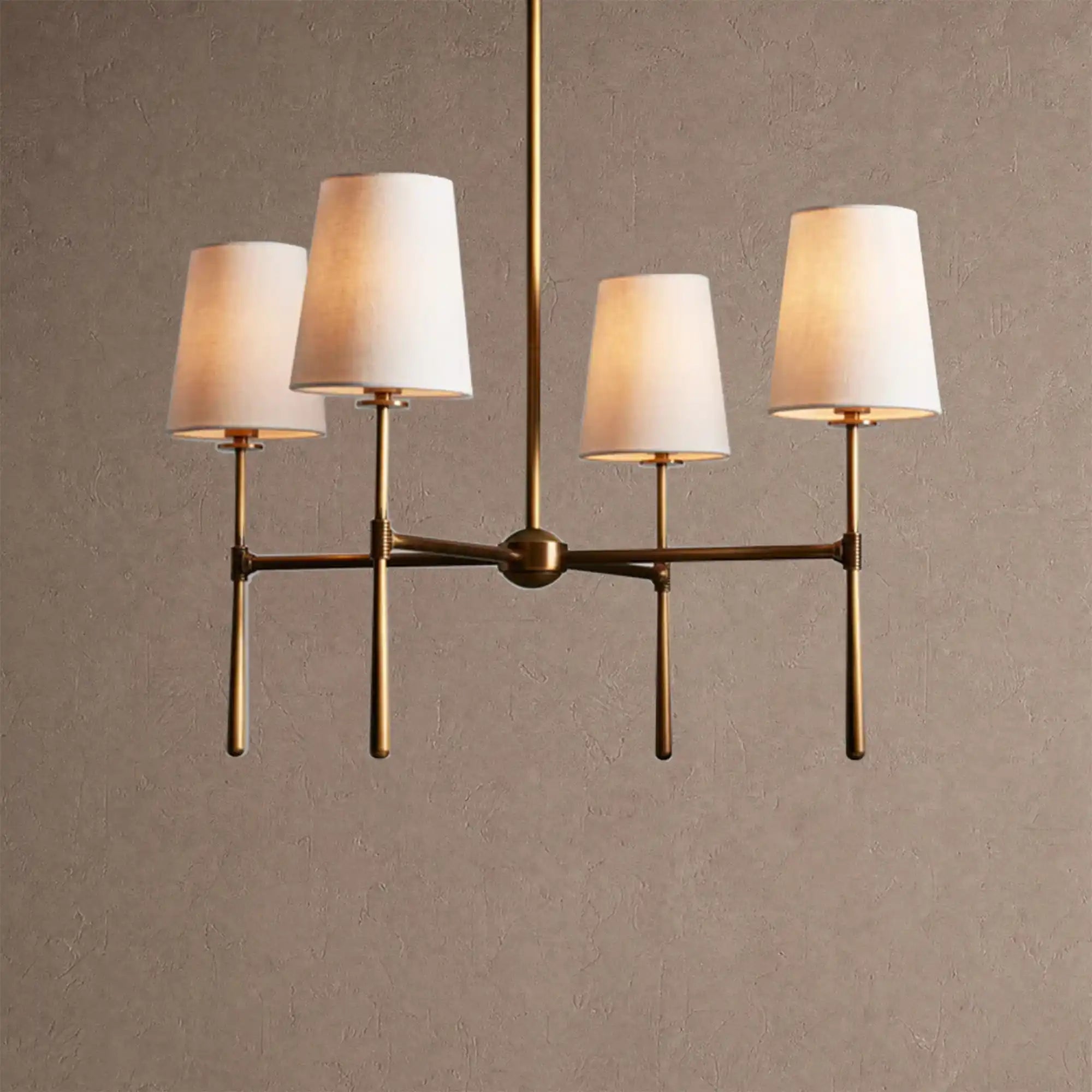 Rhodas Round Chandelier - 4-LightBrassBlushlighting