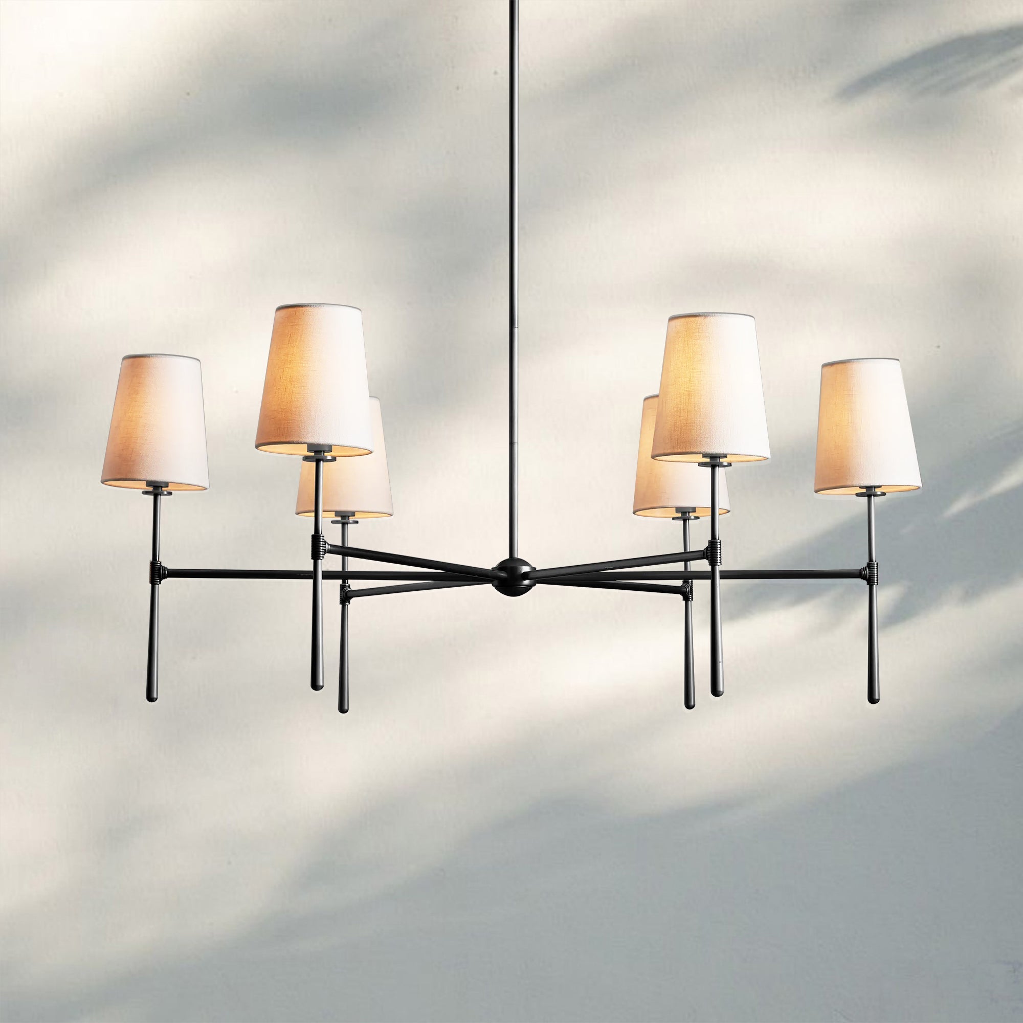 Rhodas Round Chandelier-5-Light-Bronze-