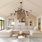 Rhome II Chandelier - Matte BlackBlushlighting