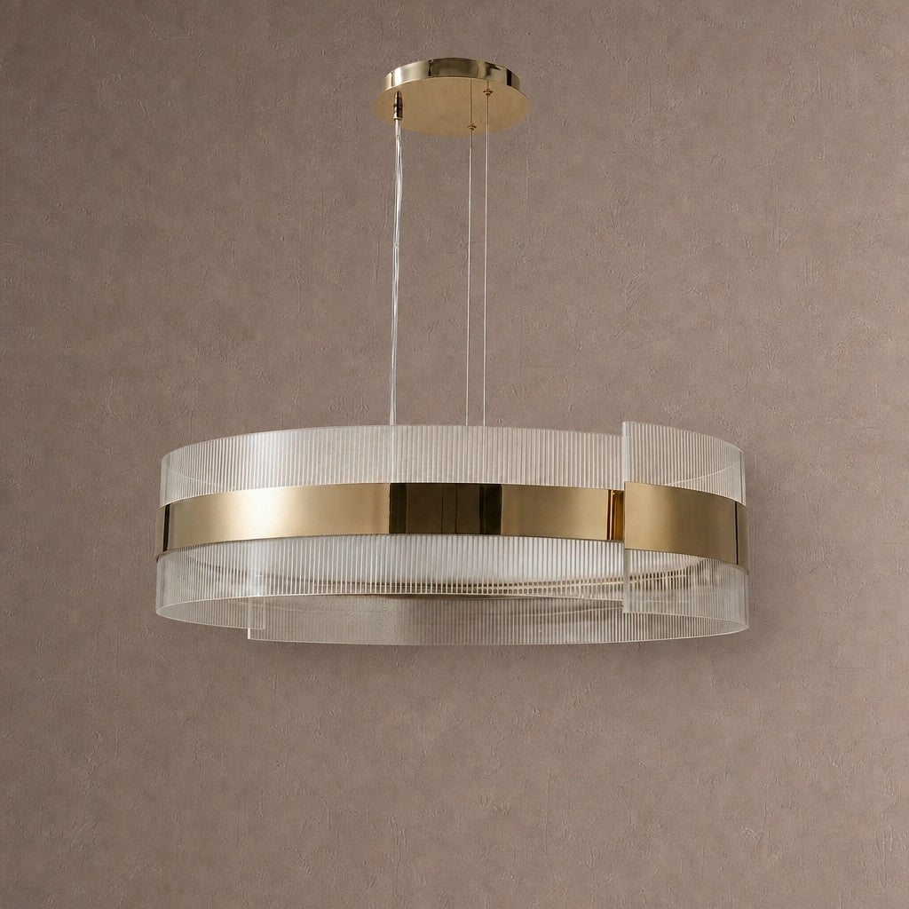 Ribbon Round Modern Chandelier - Ø31.5" × H11.8" (Ø80 × H30 cm)Blushlighting