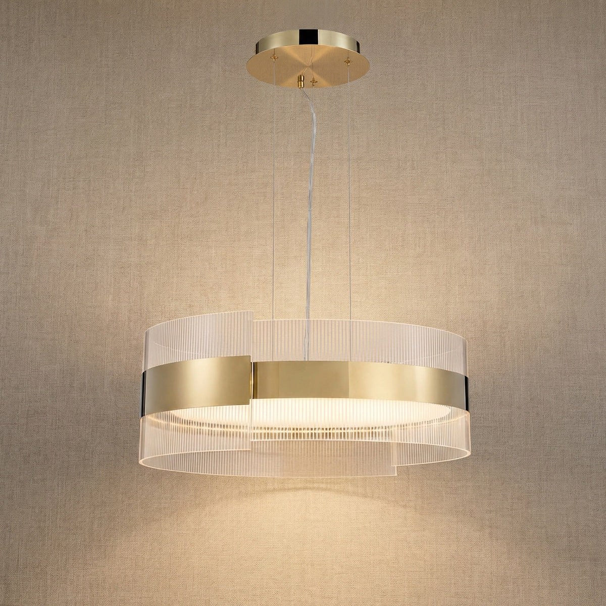 Ribbon Round Modern Chandelier - Ø23.6" × H11.8" (Ø60 × H30 cm)Blushlighting