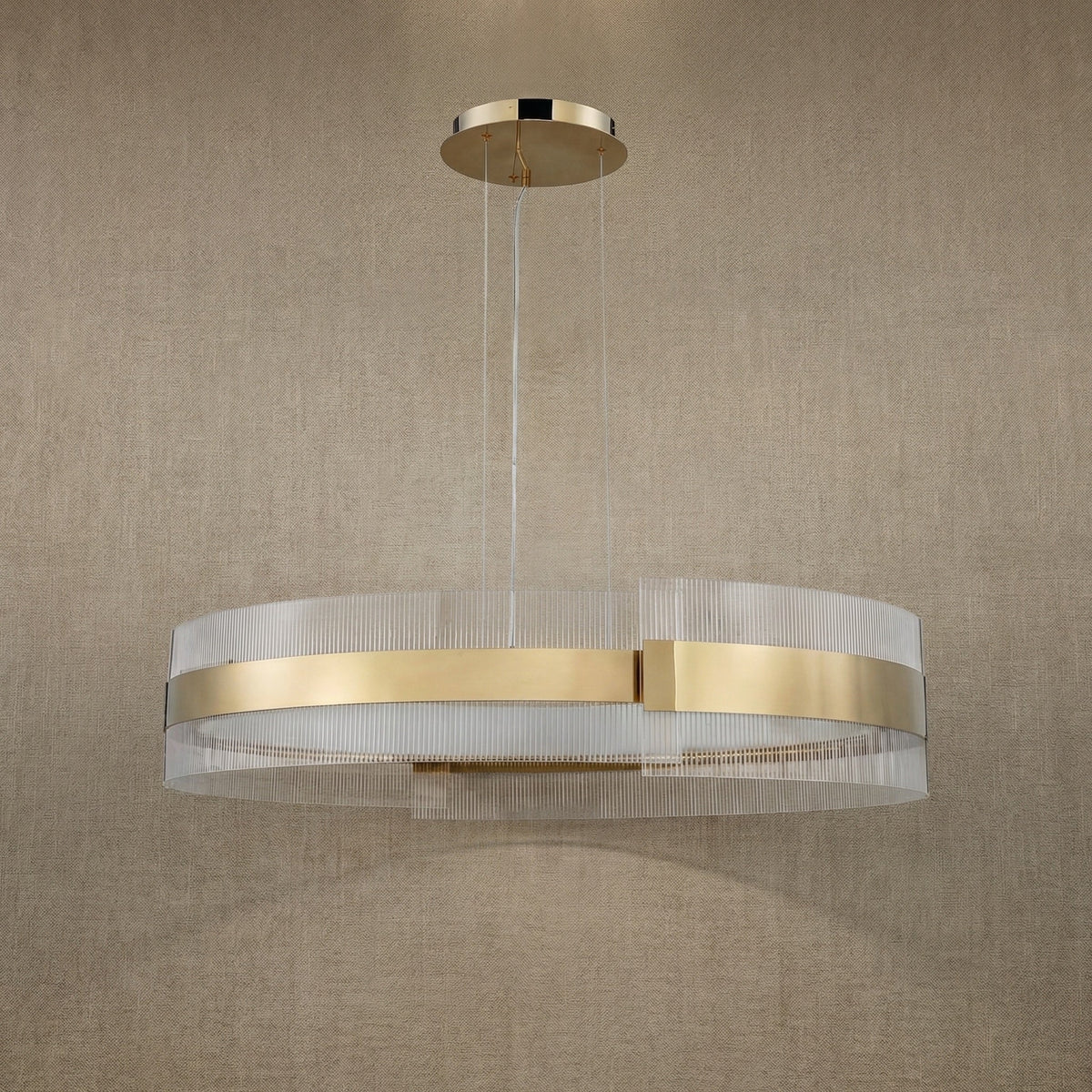 Ribbon Round Modern Chandelier - Ø39.4" × H11.8" (Ø100 × H30 cm)Blushlighting