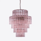 Rina Firenze Chandelier - ∅ 31.5″ x H 36.6″Smoke GrayBlushlighting