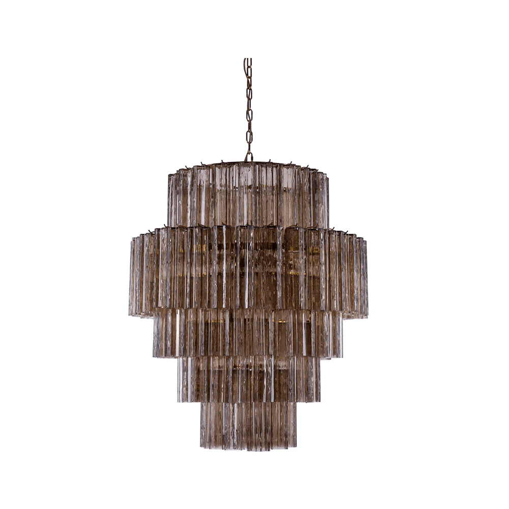 Rina Firenze Chandelier - ∅ 31.5″ x H 36.6″Smoke GrayBlushlighting