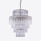 Rina Firenze Chandelier - ∅ 31.5″ x H 36.6″Smoke GrayBlushlighting