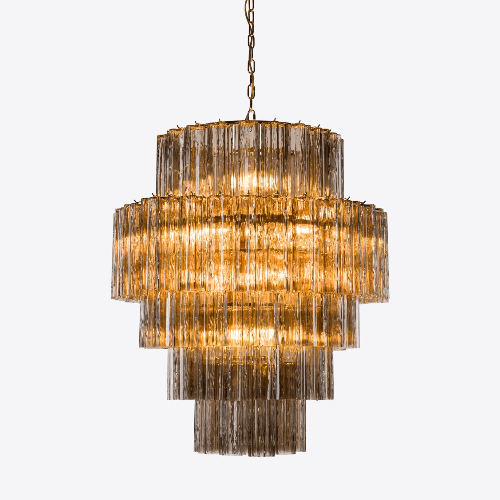 Rina Firenze Chandelier - ∅ 31.5″ x H 36.6″Smoke GrayBlushlighting