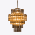 Rina Firenze Chandelier - ∅ 31.5″ x H 36.6″Smoke GrayBlushlighting