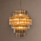 Rina Firenze Tiered Chandelier - ∅ 31.5″ x H 36.6″Smoke GrayBlushlighting